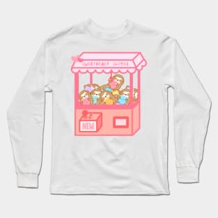 Cute Valentine’s Day Sweetheart Sloths Claw Machine Long Sleeve T-Shirt